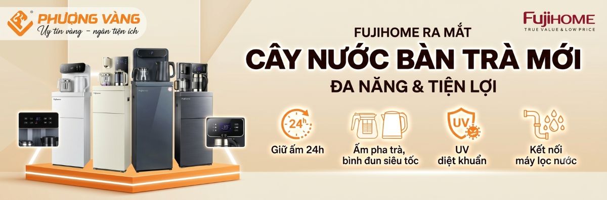 Banner cây nước bàn trà Fujihome