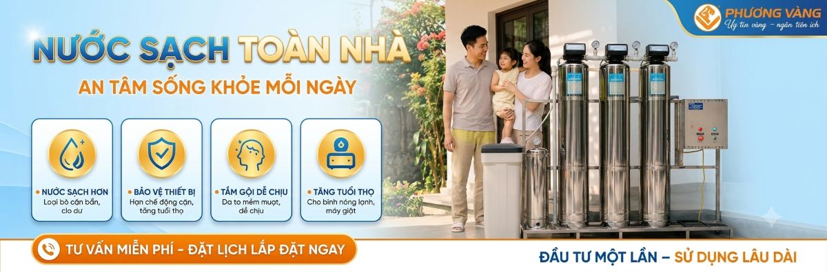 Banner hệ thống lọc nước đầu nguồn