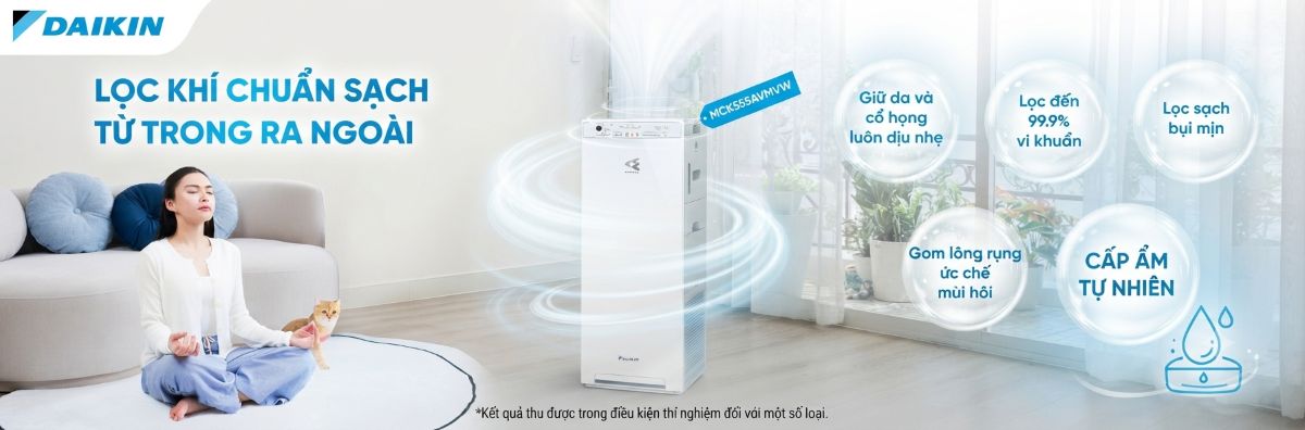Banner máy lọc không khí Daikin MCK555AVMVW