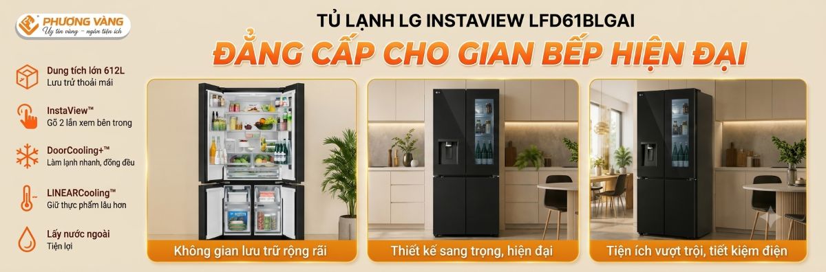 Banner tủ lạnh LG LFB61BLGAI