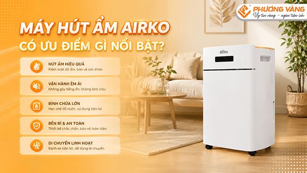Máy hút ẩm Airko có gì đáng chú ý? Ưu điểm và các dòng nổi bật