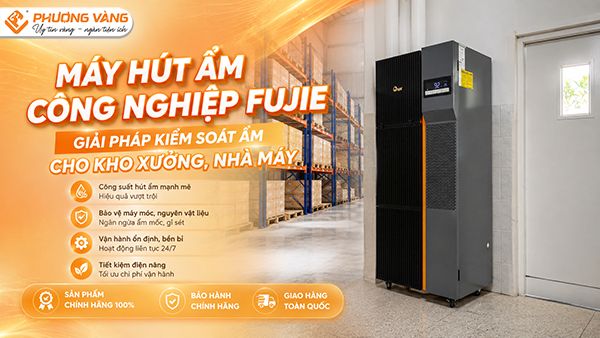 Máy hút ẩm công nghiệp FujiE: Giải pháp kiểm soát ẩm cho kho xưởng, nhà máy