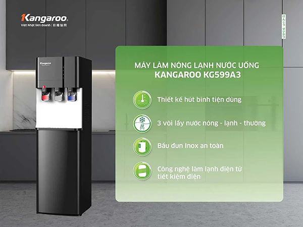Cây nước nóng lạnh Kangaroo KG599A3 âm bình