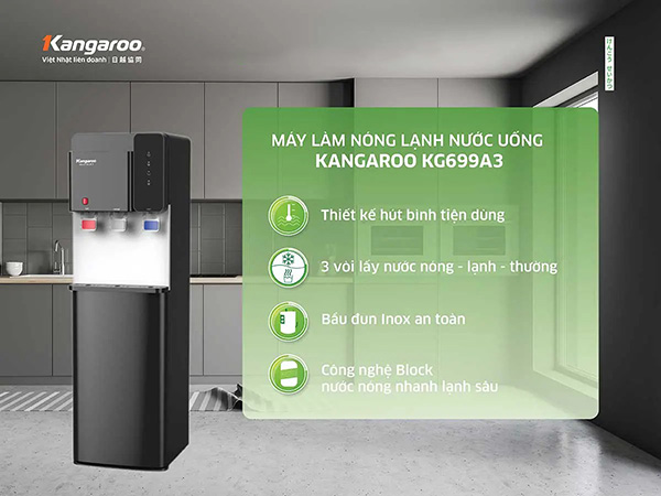 Cây nước nóng lạnh Kangaroo KG699A3 âm bình