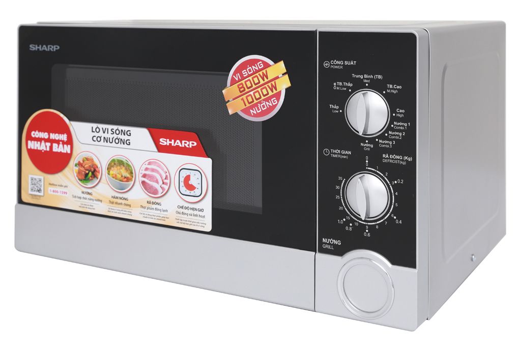 Lò vi sóng có nướng Sharp R-G302VN-S 23 lít