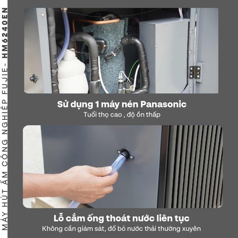 Máy hút ẩm công nghiệp FujiE HM-6240EN (240 lít/ngày)