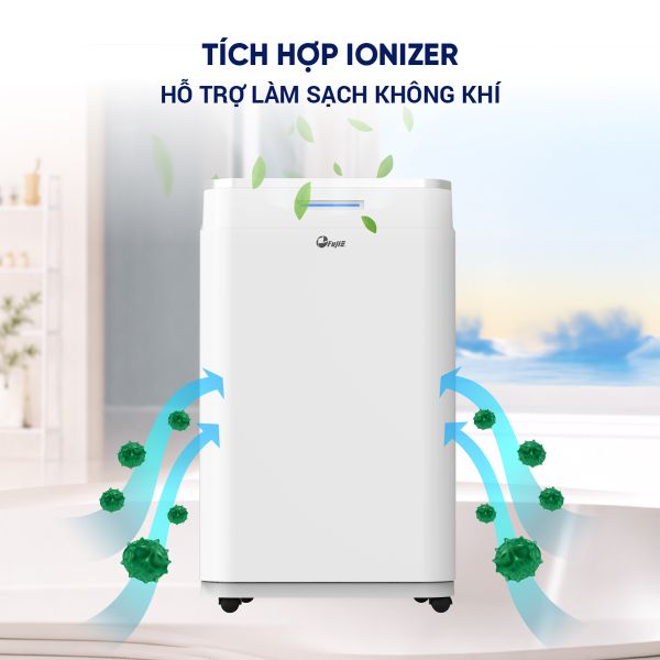 Máy hút ẩm FujiE HM-918EC-N tích hợp ionizer