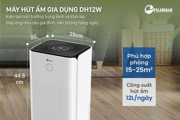Máy hút ẩm Fujihaia DH12W (12 lít/ngày)