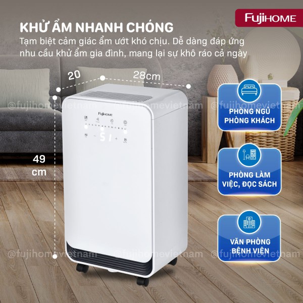 Máy hút ẩm Fujihome DH10 (10 lít/ngày)