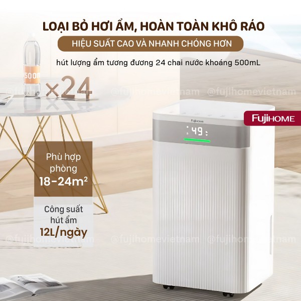 Máy hút ẩm Fujihome DH12NW (12 lít/ngày)