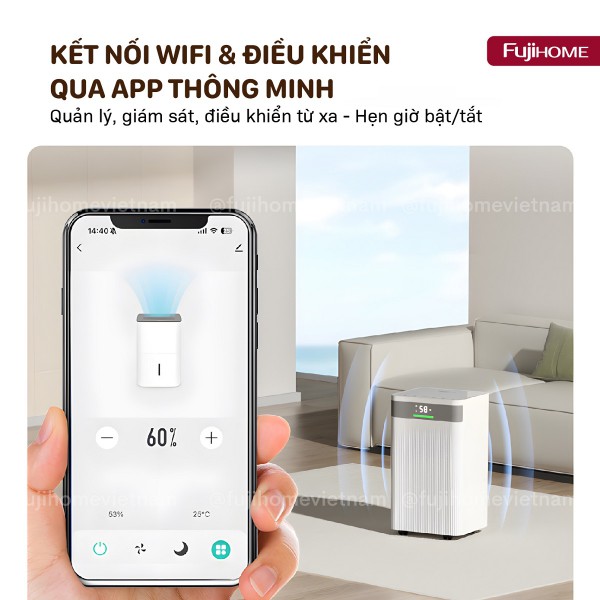 Máy hút ẩm Fujihome DH12NW (12 lít/ngày)