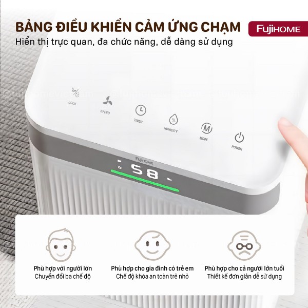 Máy hút ẩm Fujihome DH12NW (12 lít/ngày)
