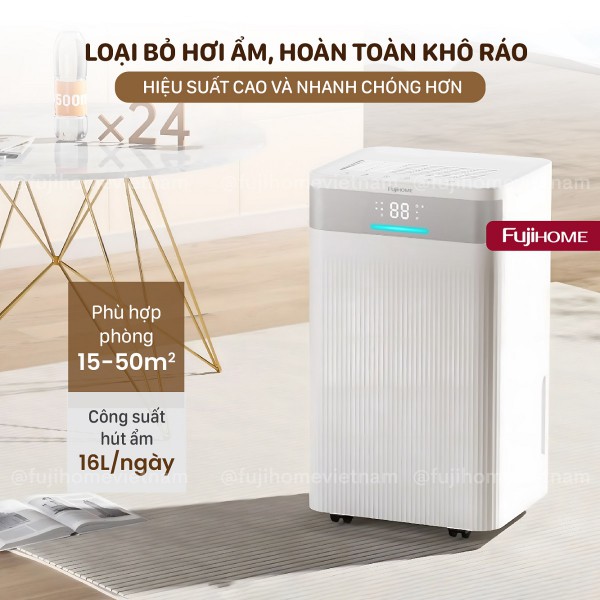Máy hút ẩm Fujihome DH16NW-HEPA (16 lít/ngày)