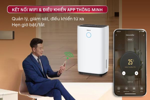 Máy hút ẩm Fujihome DH25W-HEPA (25 lít/ngày)