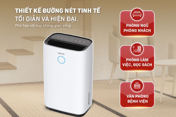 Máy hút ẩm Fujihome DH25W-HEPA (25 lít/ngày)