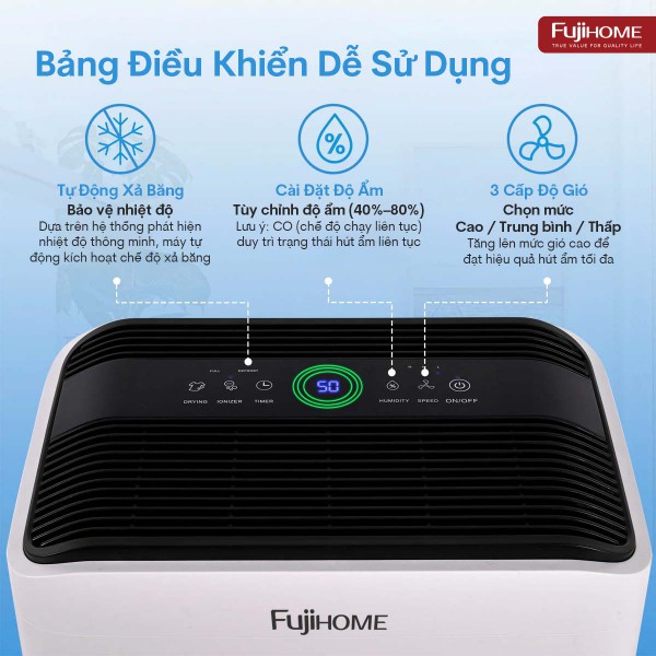 Máy hút ẩm Fujihome DH35W-HEPA (35 lít/ngày)