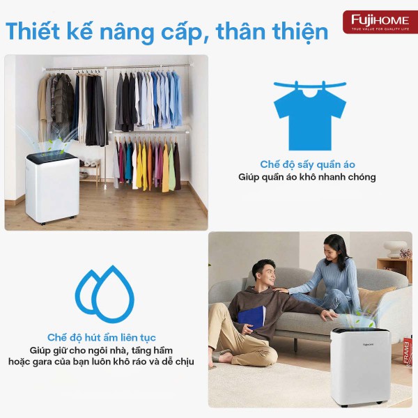Máy hút ẩm Fujihome DH35W-HEPA (35 lít/ngày)