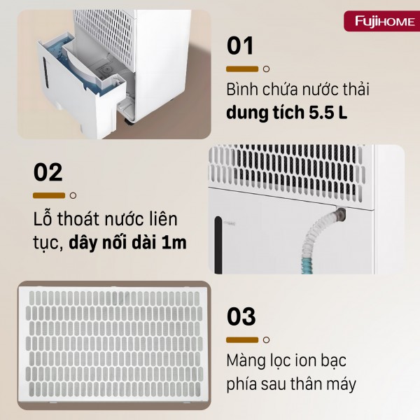 Máy hút ẩm Fujihome DH40NW (40 lít/ngày)