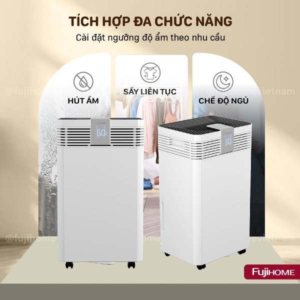 Máy hút ẩm Fujihome DH60W-HEPA (60 lít/ngày)