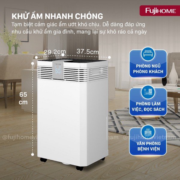 Máy hút ẩm Fujihome DH60W-HEPA (60 lít/ngày)