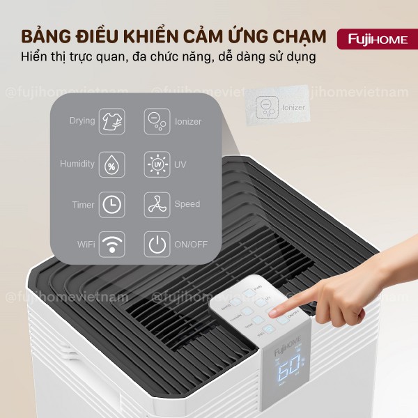 Máy hút ẩm Fujihome DH60W-HEPA (60 lít/ngày)