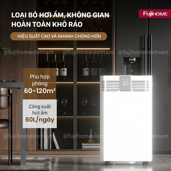 Máy hút ẩm Fujihome DH60W-HEPA (60 lít/ngày)