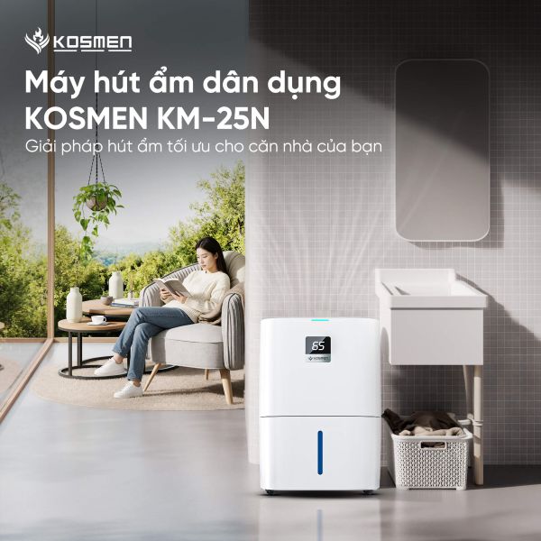 Máy hút ẩm Kosmen KM-25N (25 lít/ngày), có wifi