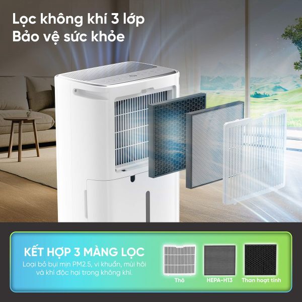 Máy hút ẩm lọc không khí Kosmen ECO-35E (35 lít/ngày), Wifi
