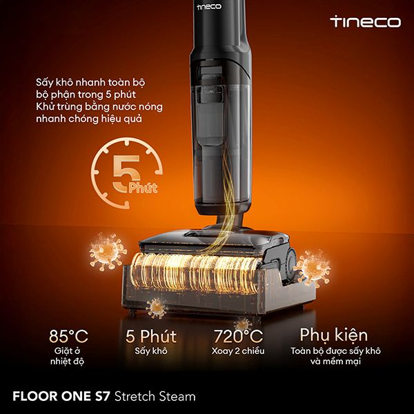 Máy hút bụi lau nhà Tineco S7 Stretch Steam 285W