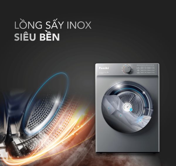 Máy sấy quần áo Funiki HD V680AG 8kg