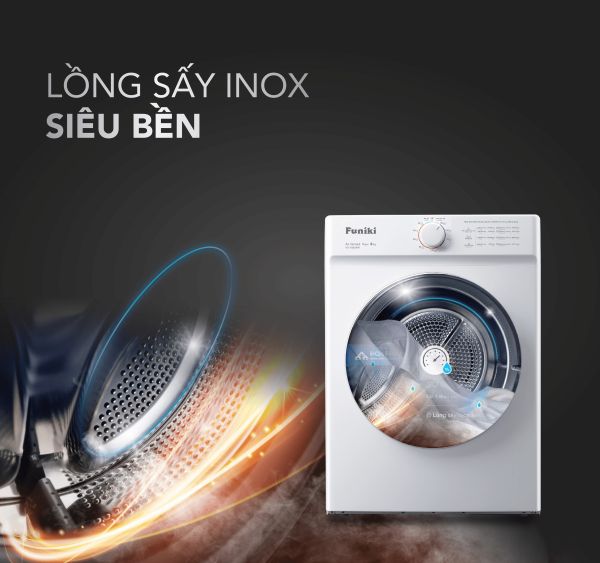 Máy sấy quần áo Funiki HD V680AW 8kg