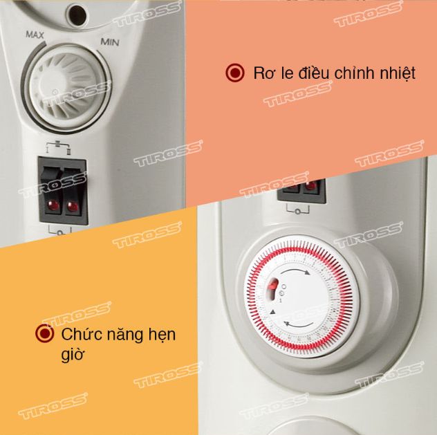 Máy sưởi dầu Tiross TS920, 11 thanh, 2700W