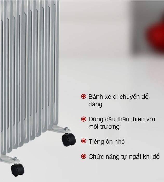 Máy sưởi dầu Tiross TS9219, 15 thanh, 2800W