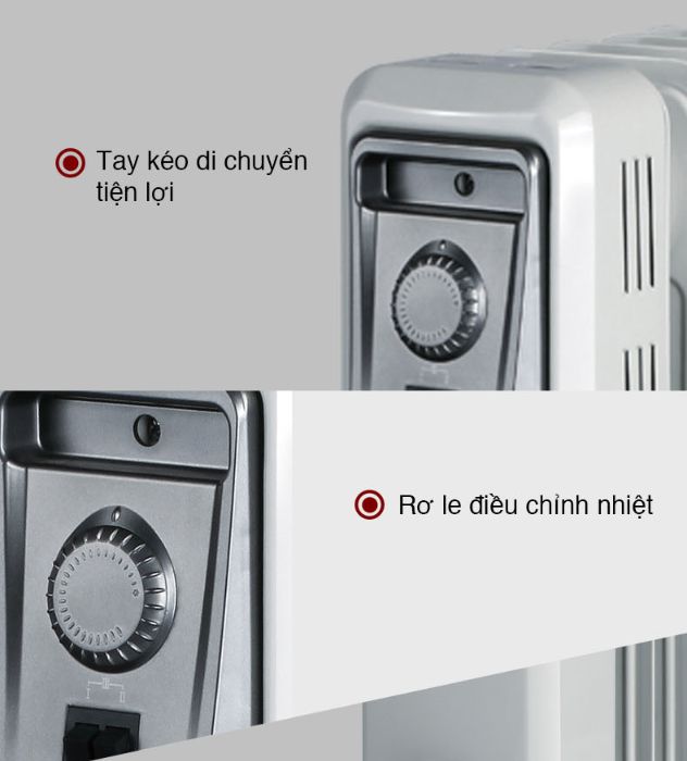 Máy sưởi dầu Tiross TS9219, 15 thanh, 2800W