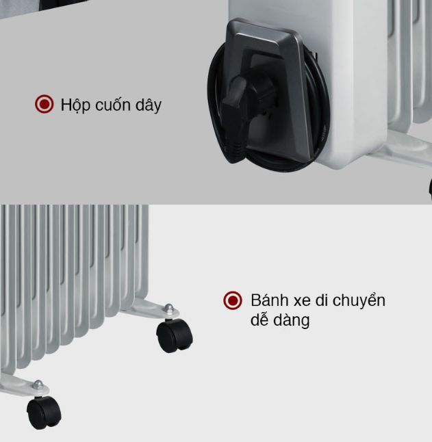 Máy sưởi dầu Tiross TS9219, 15 thanh, 2800W