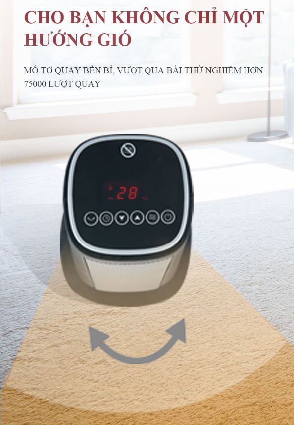Máy sưởi gốm Tiross TS9446 có điều khiển từ xa