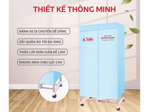 Tủ sấy quần áo đa năng Saiko CD-1800 (2100W)
