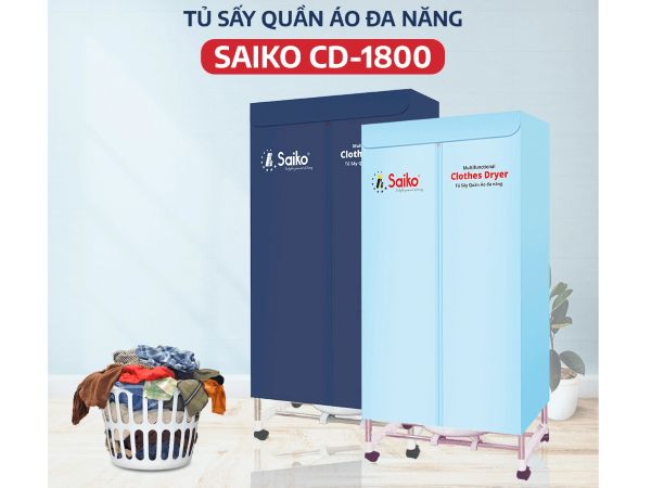 Tủ sấy quần áo đa năng Saiko CD-1800 (2100W)