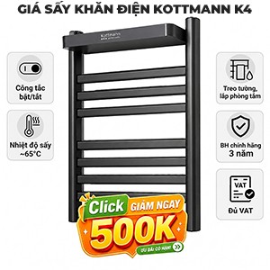 Giá sấy khăn Kottmann K4 màu xám đậm