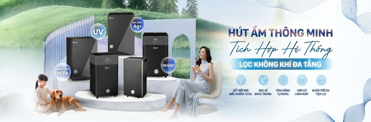 Banner máy hút ẩm dân dụng Fujie mới
