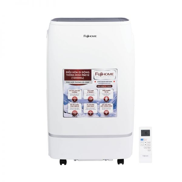 Điều hòa di động Fujihome PAC12 - 12000BTU, kết nối wifi