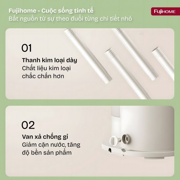 Bàn ủi hơi nước đứng Fujihome SI18DBW 1800 - 2140W
