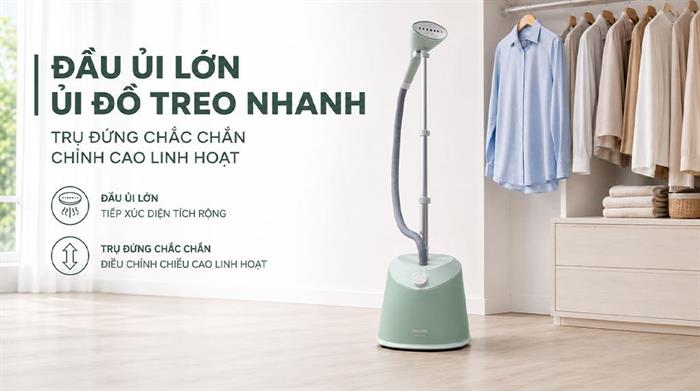 Bàn ủi hơi nước đứng Philips STE1010/70 1600W