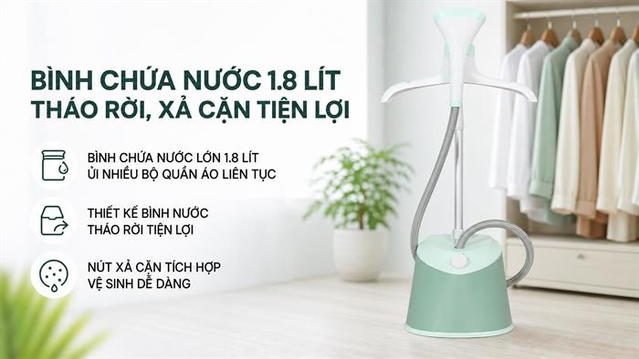 Bàn ủi hơi nước đứng Philips STE1011/70 1600W