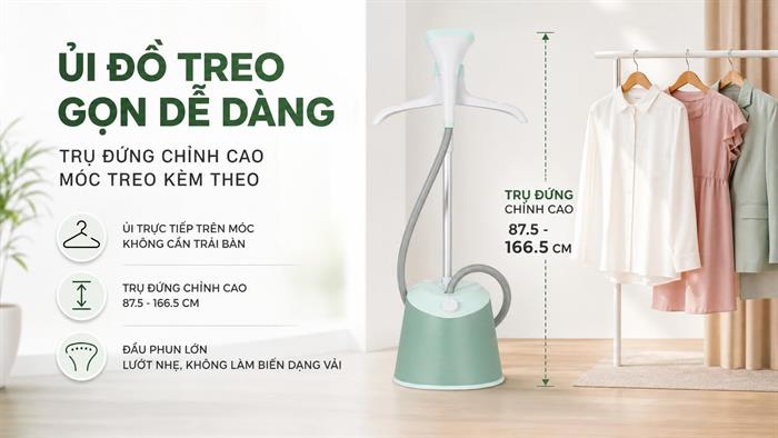 Bàn ủi hơi nước đứng Philips STE1011/70 1600W