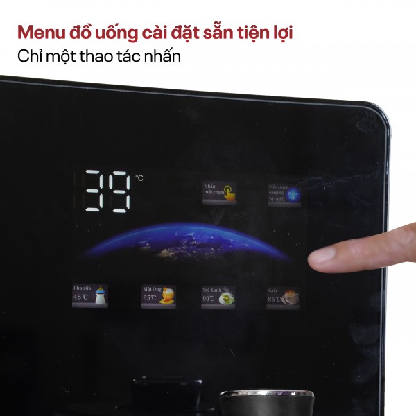 Cây nước nóng lạnh bàn trà Fujihome TBA2 menu đồ uống