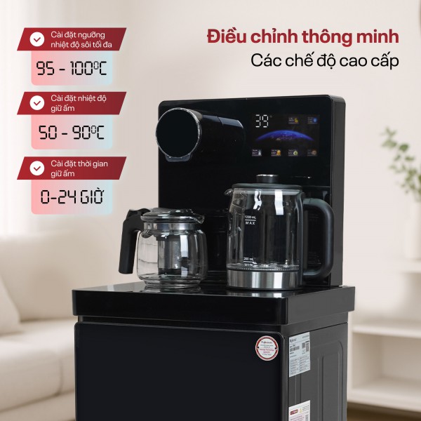 Cây nước nóng lạnh bàn trà Fujihome TBA2 cài đặt nhiệt độ, thời gian