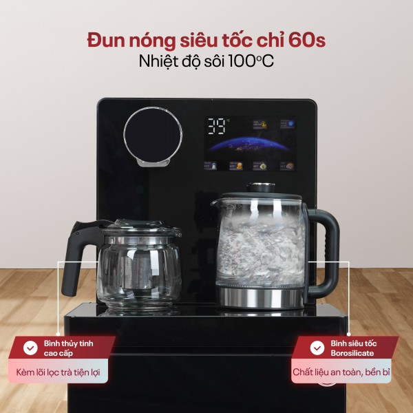 Cây nước nóng lạnh bàn trà Fujihome TBA2 đun nóng siêu tốc