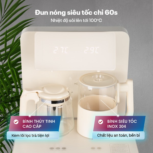 Cây nước nóng lạnh bàn trà Fujihome TB-231C đun nóng siêu tốc