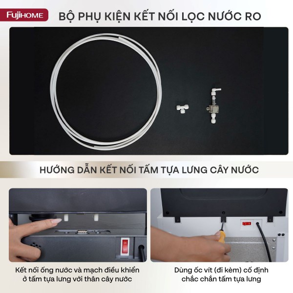 Cây nước nóng lạnh bàn trà Fujihome TB241N-UV bộ phụ kiện